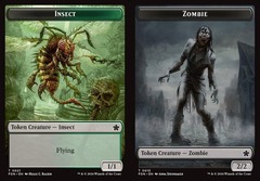 Insect (0021) // Zombie (0015) Double-Sided Token - Foil